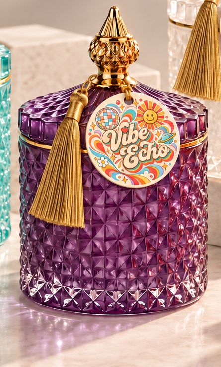 Reasons I Love You faceted glass gift jar with gold tassel